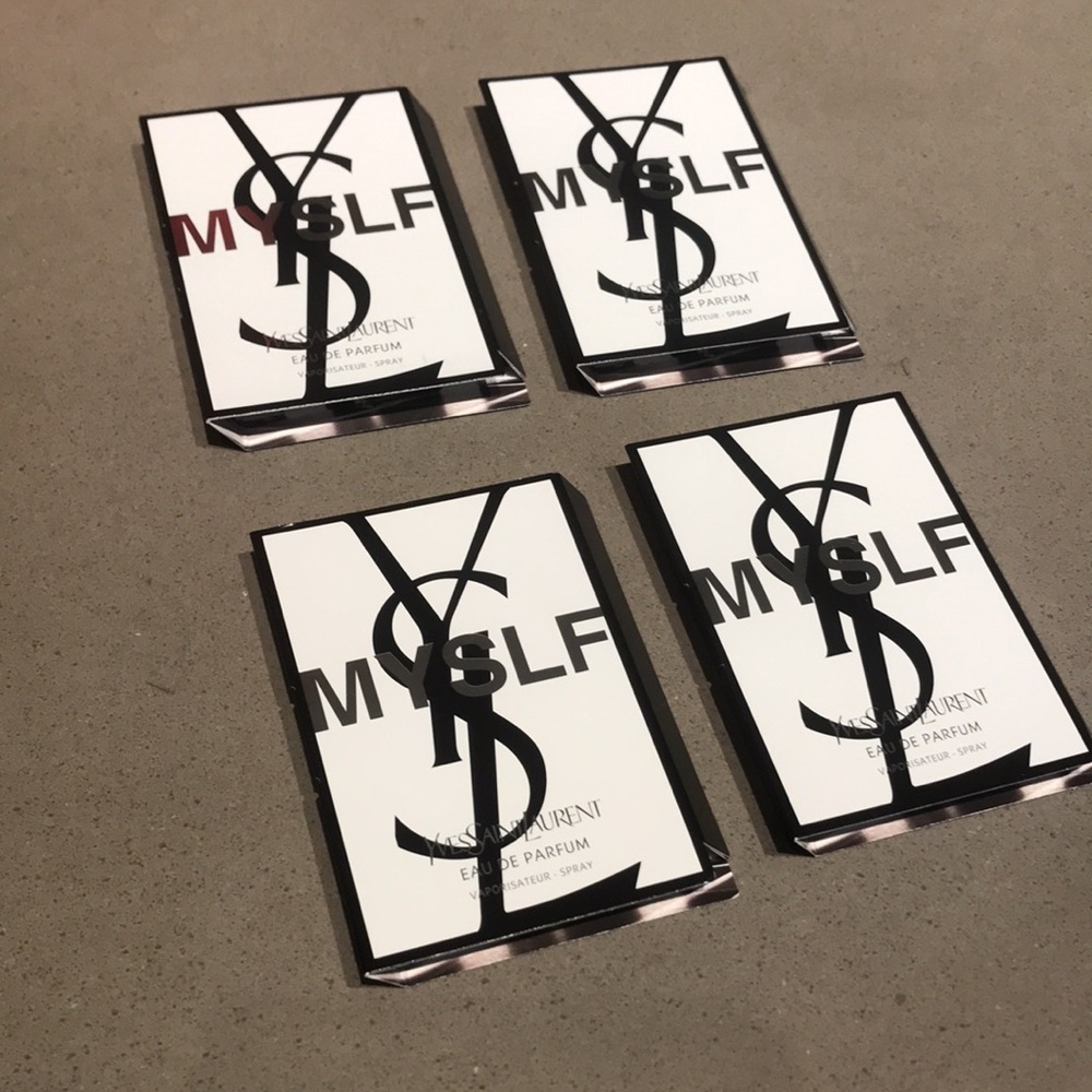BRAND NEW YSL “Myself” 1.2ml Mens Eau de Perfume x4 - Picture 2 of 2